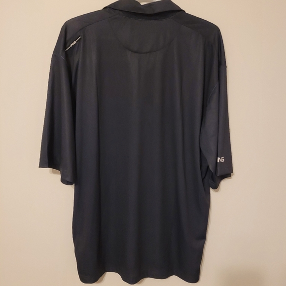 Ping Dri Fibre Dynamics Black Polo Golf Shirt with Striped Design Size XXL - Picture 6 of 8